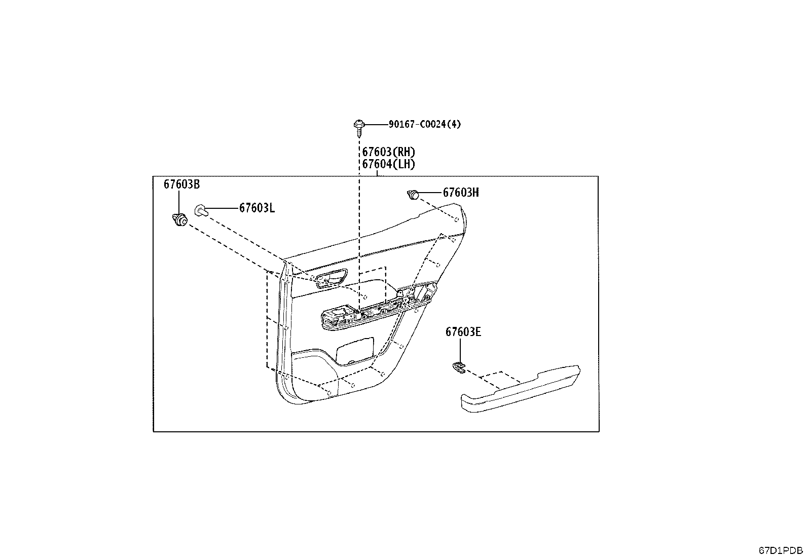 67017-YL010 PANEL SUB-ASSY, REAR DOOR, RH product image