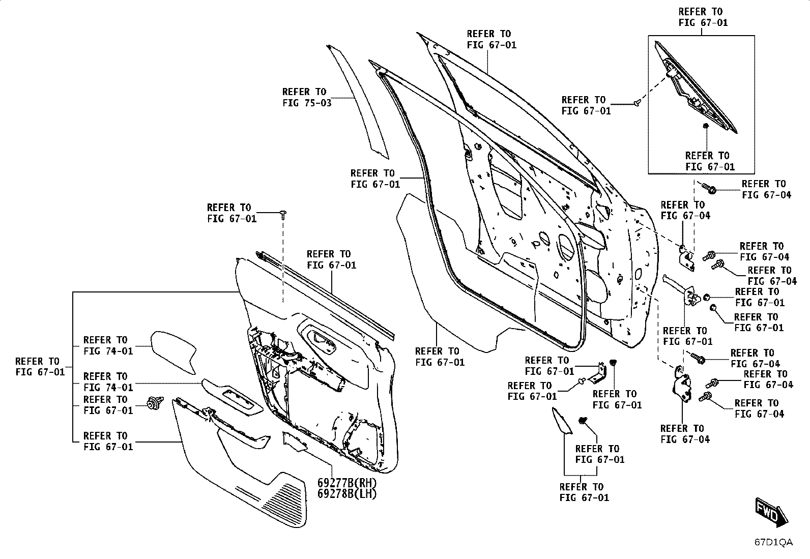 69242-WC023 PAD, FRONT DOOR OUTSIDE HANDLE, RH product image