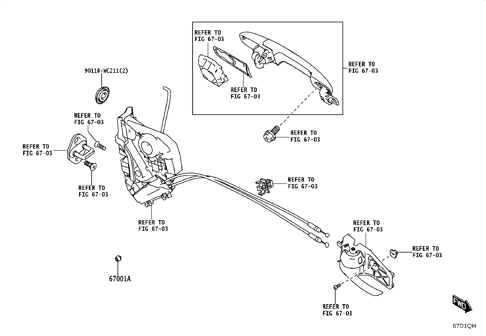 67404-WC009 FRAME SUB-ASSY, FRONT DOOR, REAR LOWER LH product image