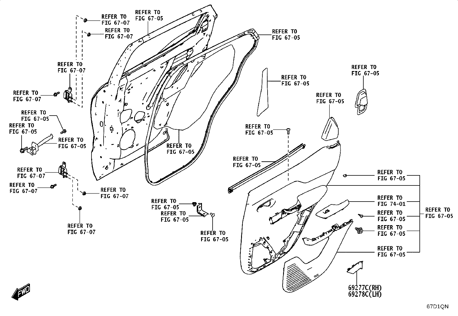 69050-WC026 LOCK ASSY, REAR DOOR W/MOTOR, RH product image