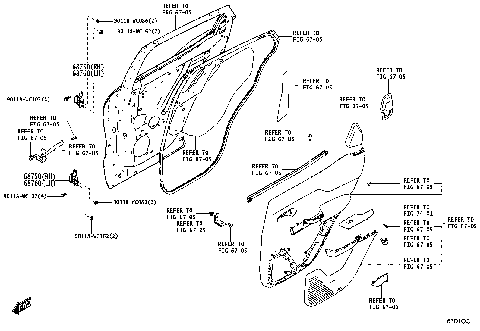 69830-WC011 REGULATOR SUB-ASSY, REAR DOOR WINDOW, RH product image