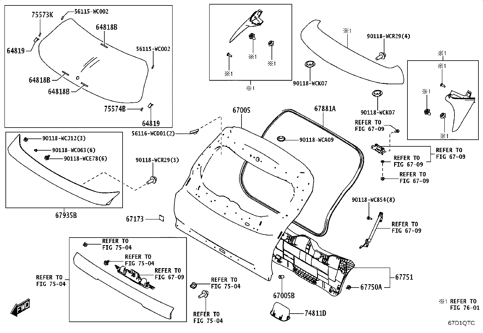 67751-WC011 BOARD, BACK DOOR TRIM product image