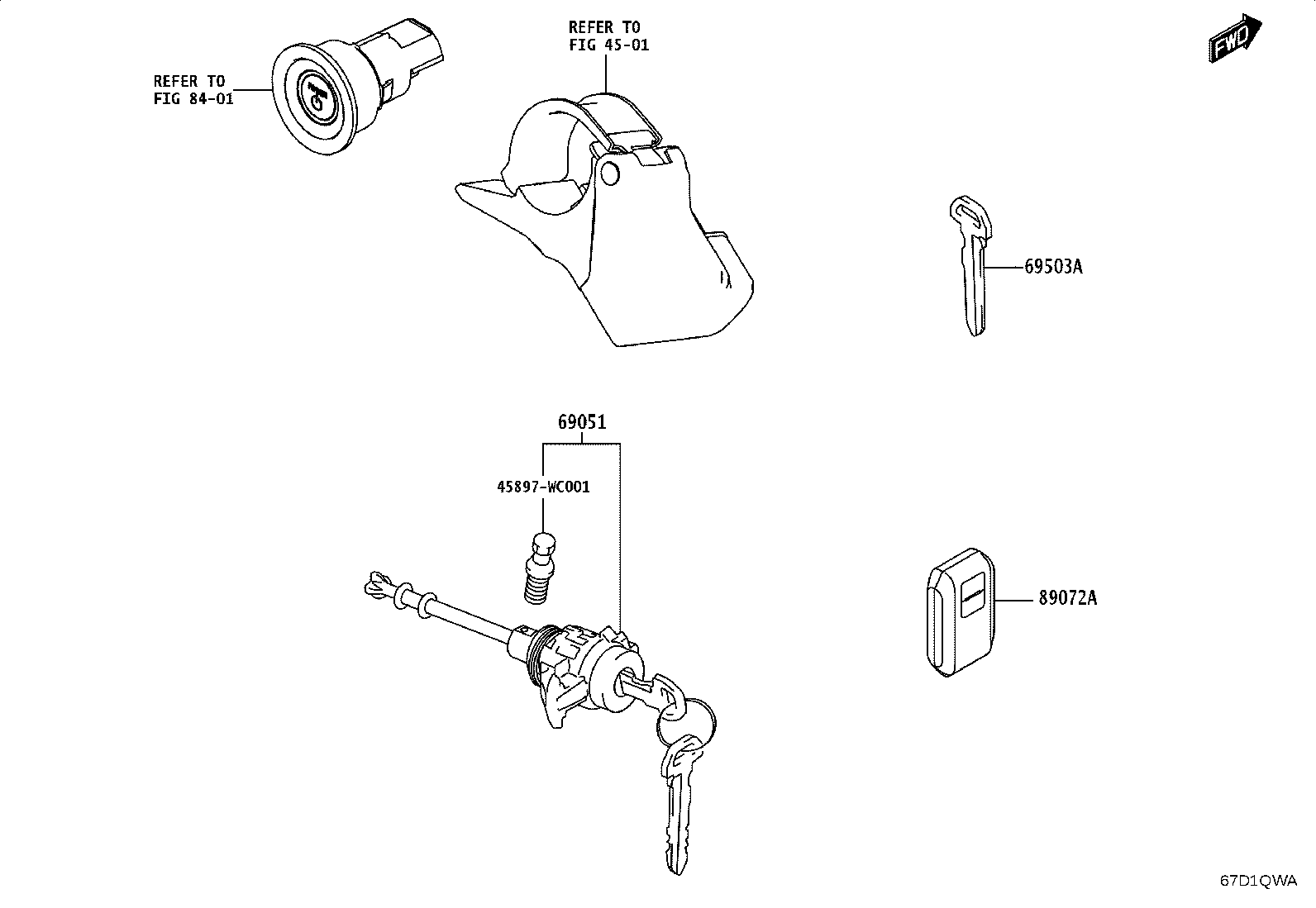 89072-WC003 HOUSING SET, DOOR CONTROL TRANSMITTER product image