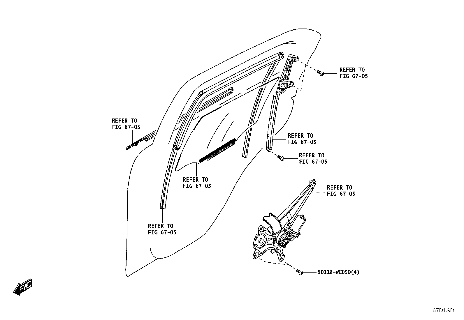 68770-WC005 HINGE ASSY, REAR DOOR, LOWER RH product image