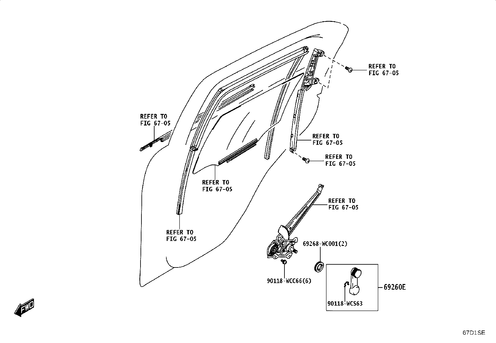 68770-WC005 HINGE ASSY, REAR DOOR, LOWER RH product image