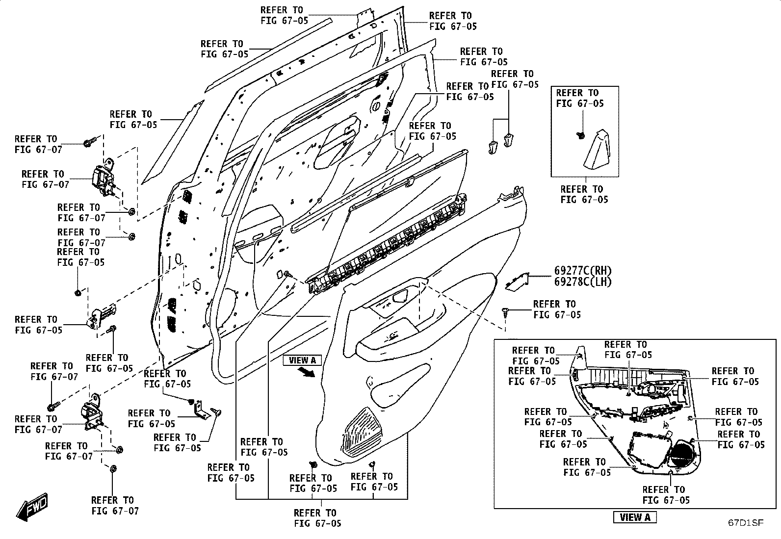 69210-WC080 HANDLE ASSY, REAR DOOR OUTSIDE, RH product image