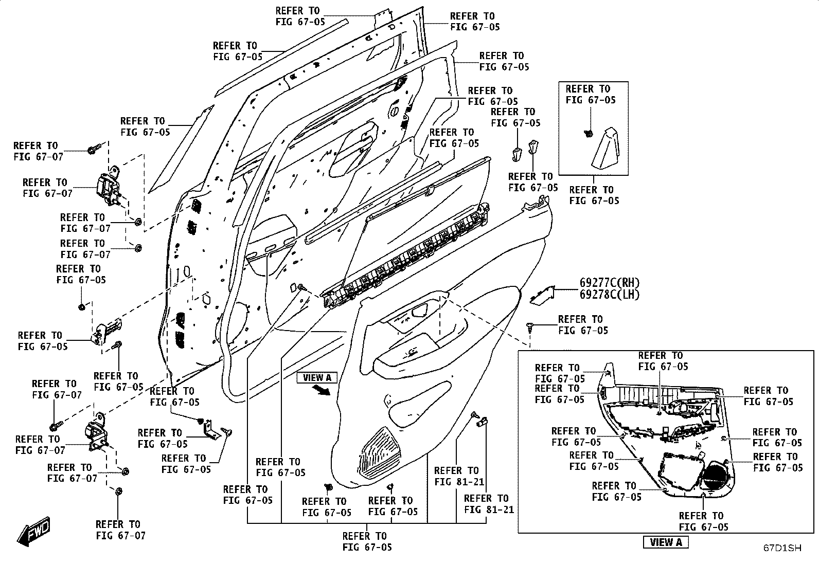 69210-WC080 HANDLE ASSY, REAR DOOR OUTSIDE, RH product image