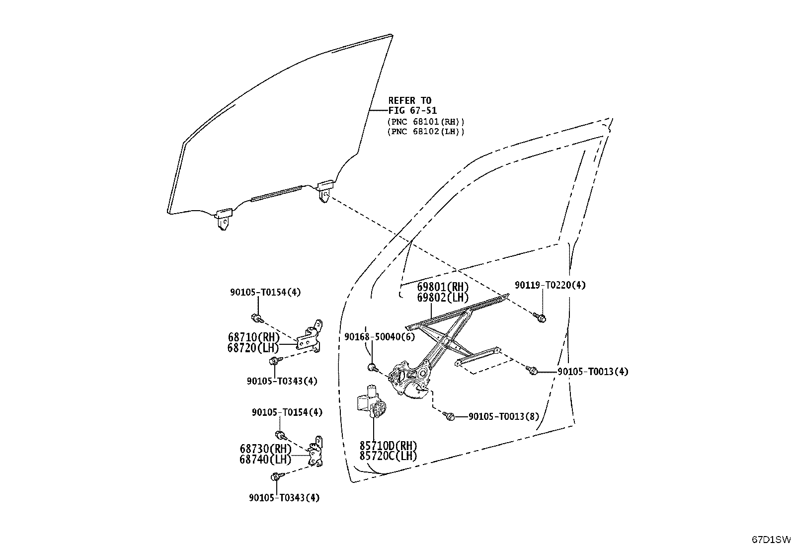85710-0K400 MOTOR ASSY, POWER WINDOW REGULATOR, RH product image