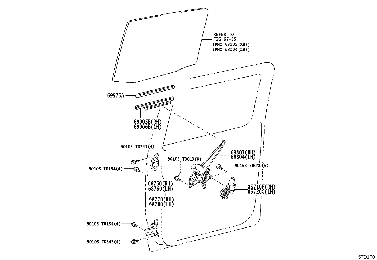 85710-0K360 MOTOR ASSY, POWER WINDOW REGULATOR, LH product image