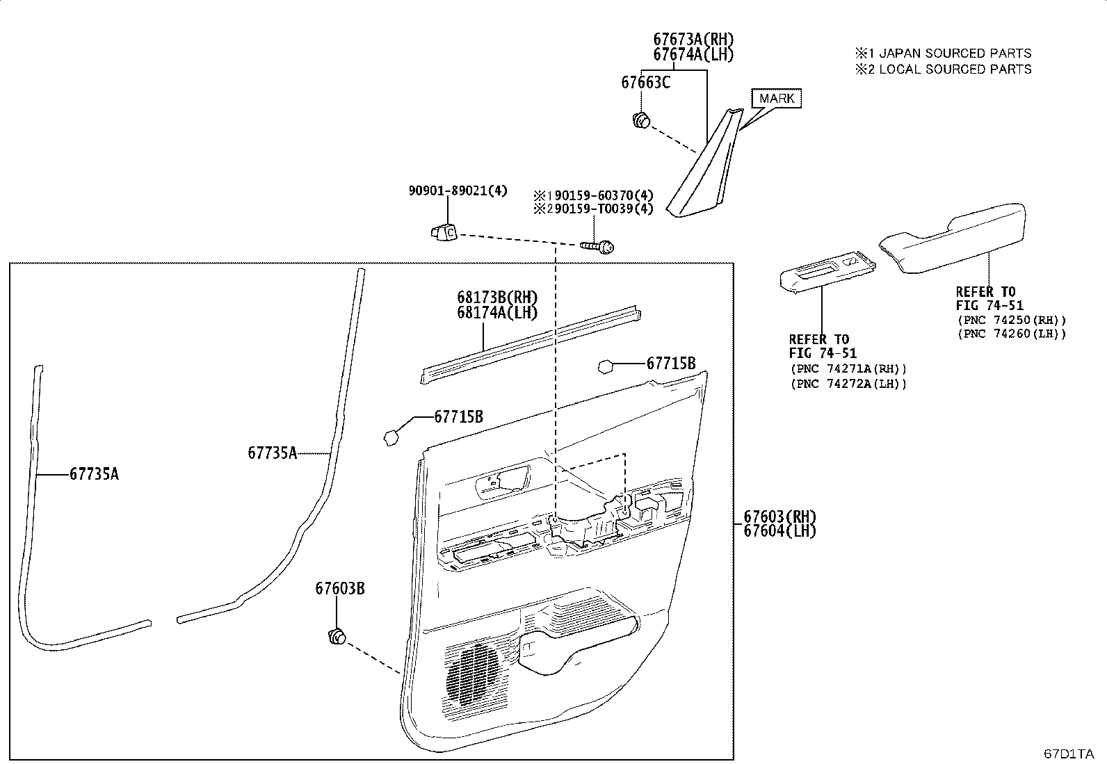 67841-0K270 COVER, REAR DOOR SERVICE HOLE, RH product image