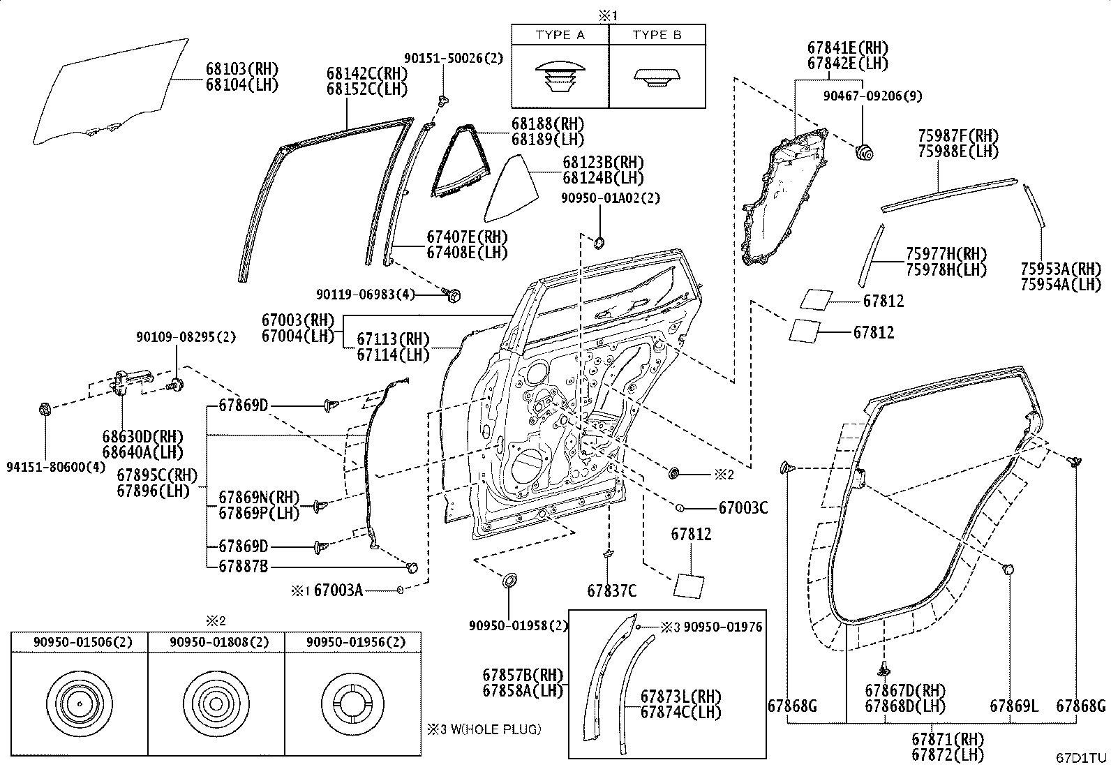 67003-46060 PANEL SUB-ASSY, REAR DOOR, RH product image