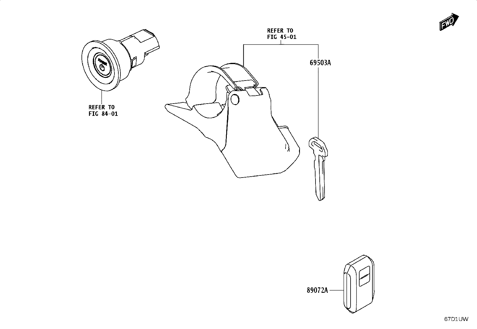 89072-WC002 HOUSING SET, DOOR CONTROL TRANSMITTER product image