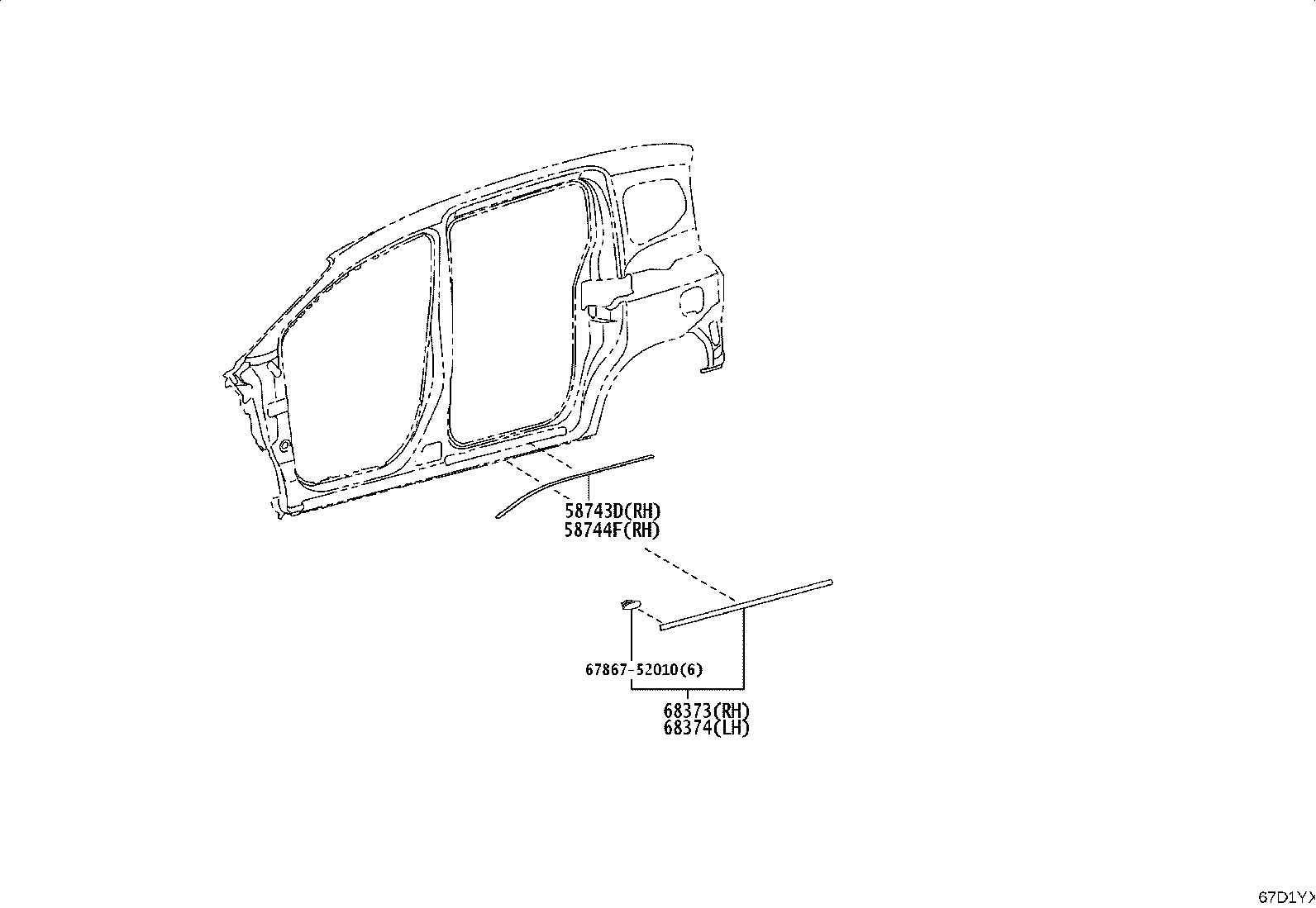 68030-52040 GUIDE ASSY, SLIDE DOOR CABLE product image