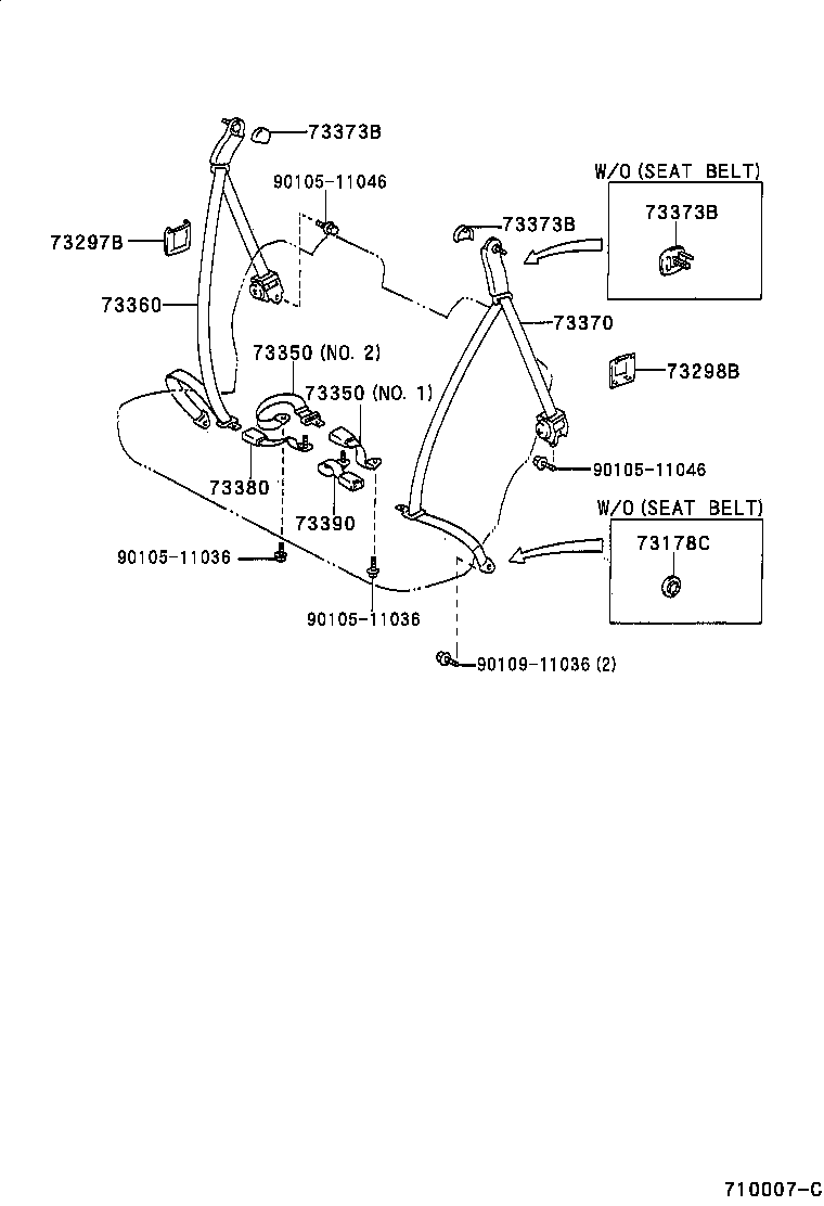 73178-60010-B0 CAP, SEAT BELT ANCHOR COVER product image