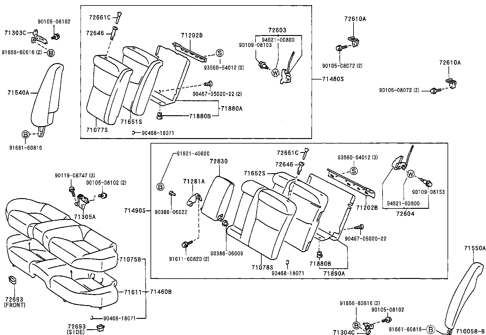 71065-2B481-B0 COVER, REAR SEAT CUSHION (FOR BENCH TYPE) product image