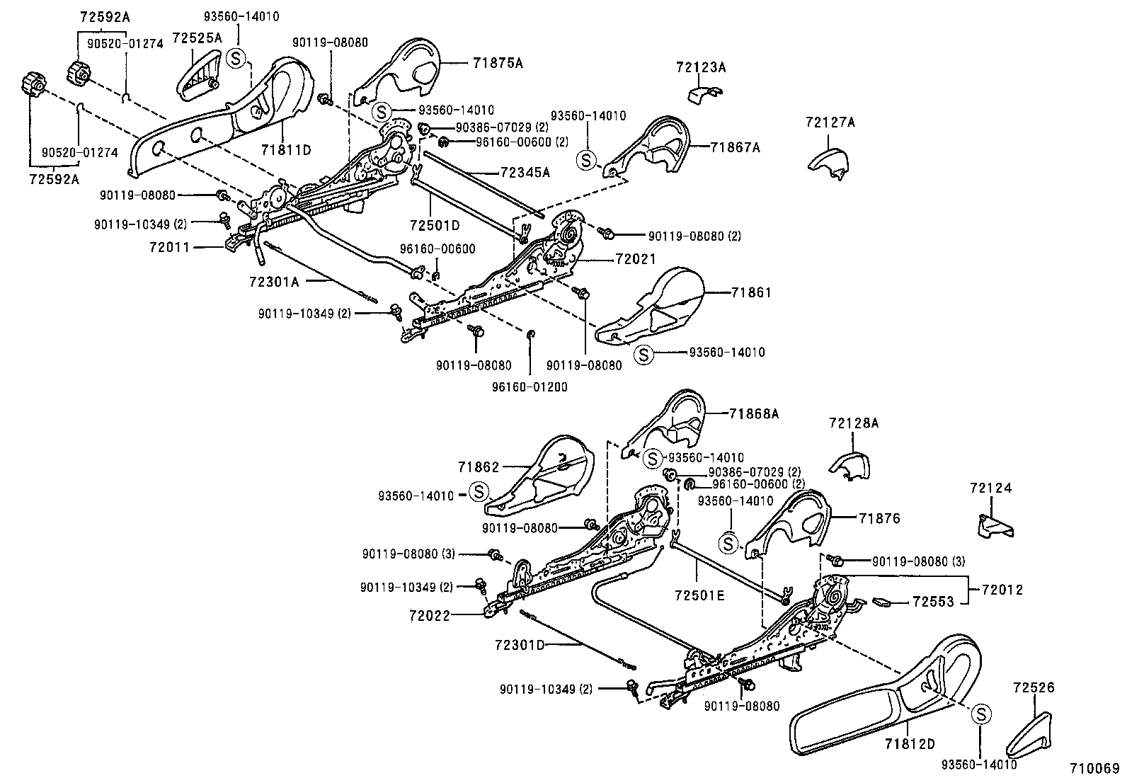 71073-2G641-C2 COVER, FRONT SEAT BACK, RH(FOR SEPARATE TYPE) product image