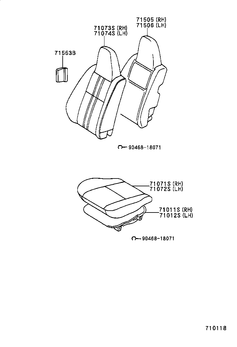 71013-16120 SPRING ASSY, FRONT SEAT BACK, RH(FOR SEPARATE TYPE) product image