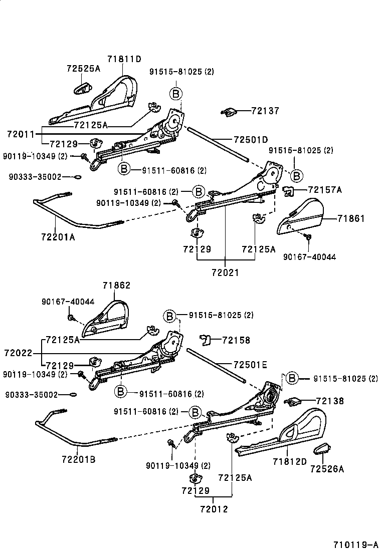 71040-16110-B0 BACK ASSY, FRONT SEAT, LH(FOR SEPARATE TYPE) product image