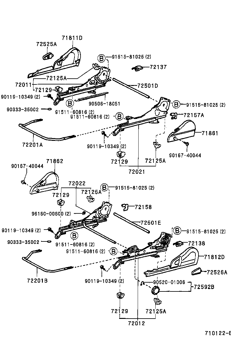 71630-16260 SPRING ASSY, FRONT SEAT BACK, RH(FOR SEPARATE TYPE) product image