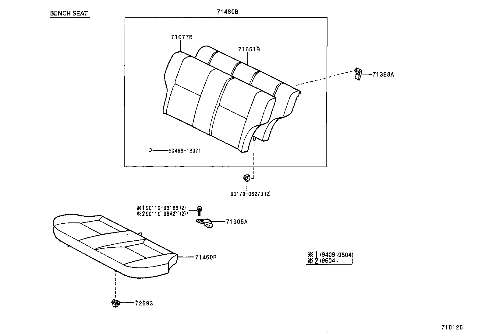 71480-1G860-B2 BACK ASSY, REAR SEAT (FOR BENCH TYPE) product image