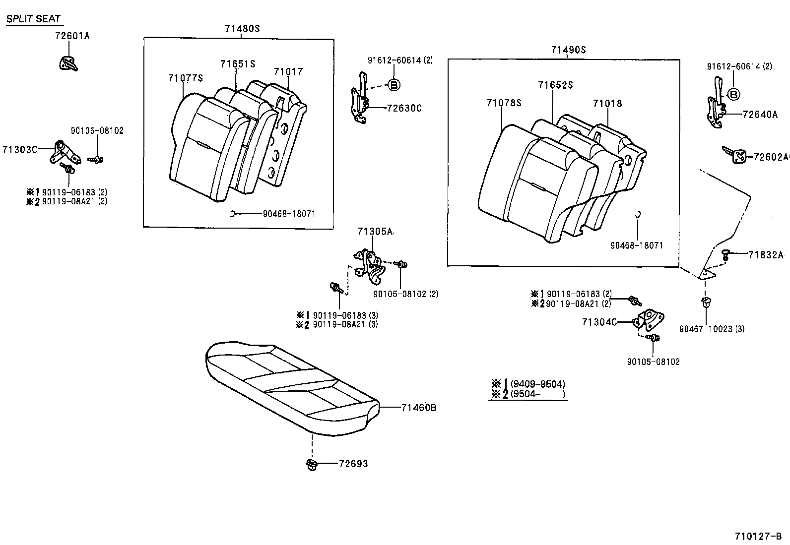 71480-1G860-B2 BACK ASSY, REAR SEAT (FOR BENCH TYPE) product image
