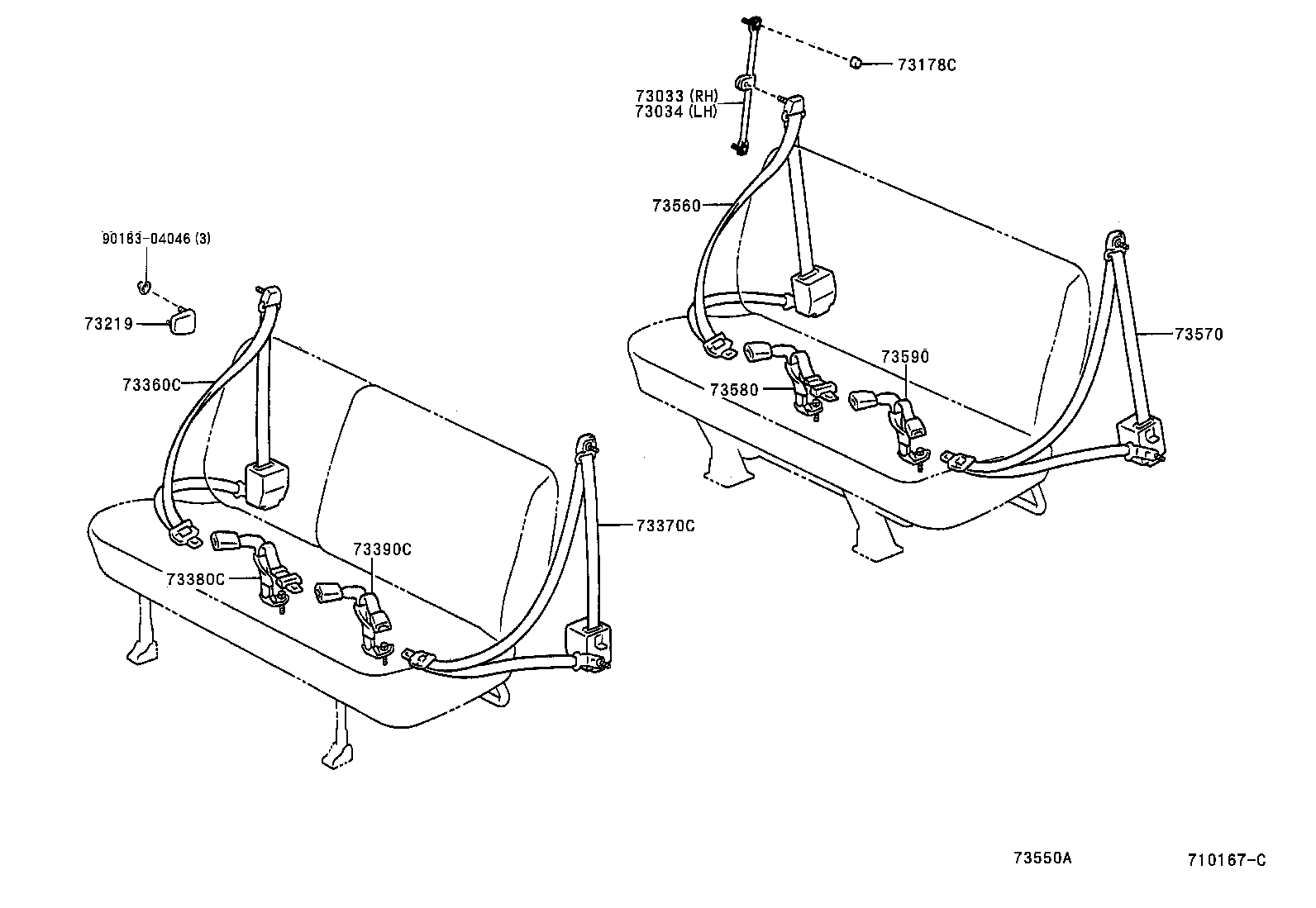 73131-26010 BRACKET, SEAT BELT product image