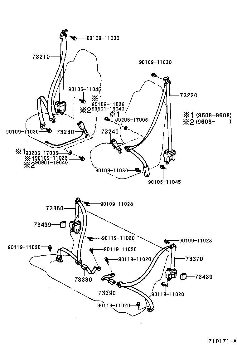 73210-16640-B0 BELT ASSY, FRONT SEAT OUTER, RH product image