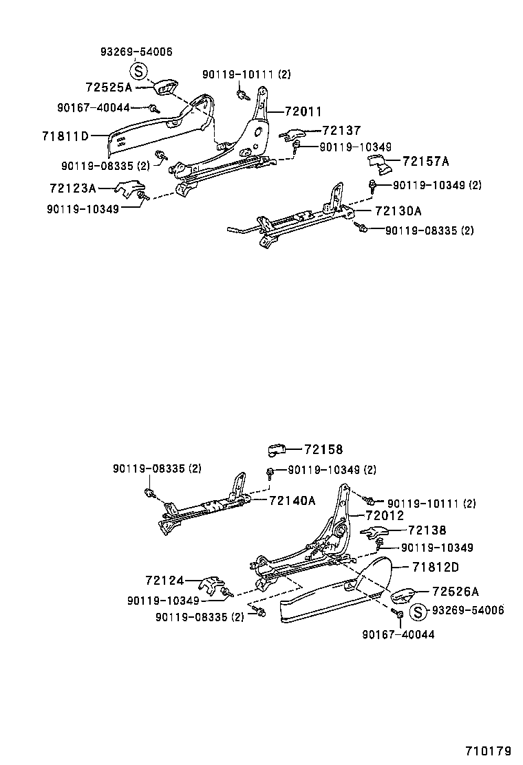 71012-16080 FRAME SUB-ASSY, FRONT SEAT CUSHION, LH product image