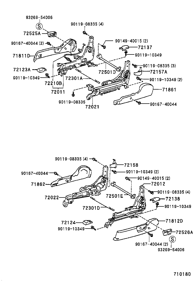 71013-16120 SPRING ASSY, FRONT SEAT BACK, RH(FOR SEPARATE TYPE) product image