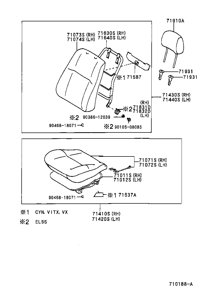 71630-16280 SPRING ASSY, FRONT SEAT BACK, RH(FOR SEPARATE TYPE) product image