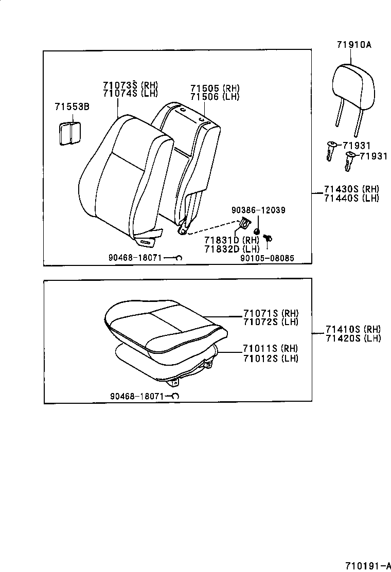 71630-16280 SPRING ASSY, FRONT SEAT BACK, RH(FOR SEPARATE TYPE) product image
