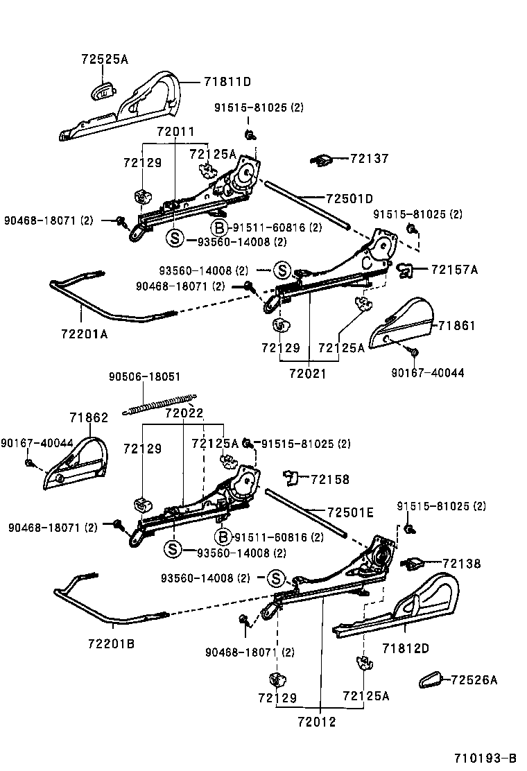 Toyota 71073-1G460-E4 COVER, FRONT SEAT BACK, RH(FOR SEPARATE TYPE)