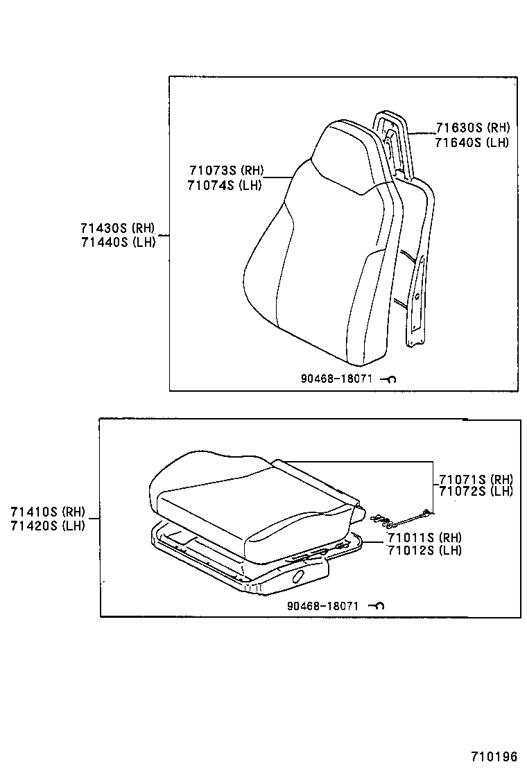 71630-16260 SPRING ASSY, FRONT SEAT BACK, RH(FOR SEPARATE TYPE) product image