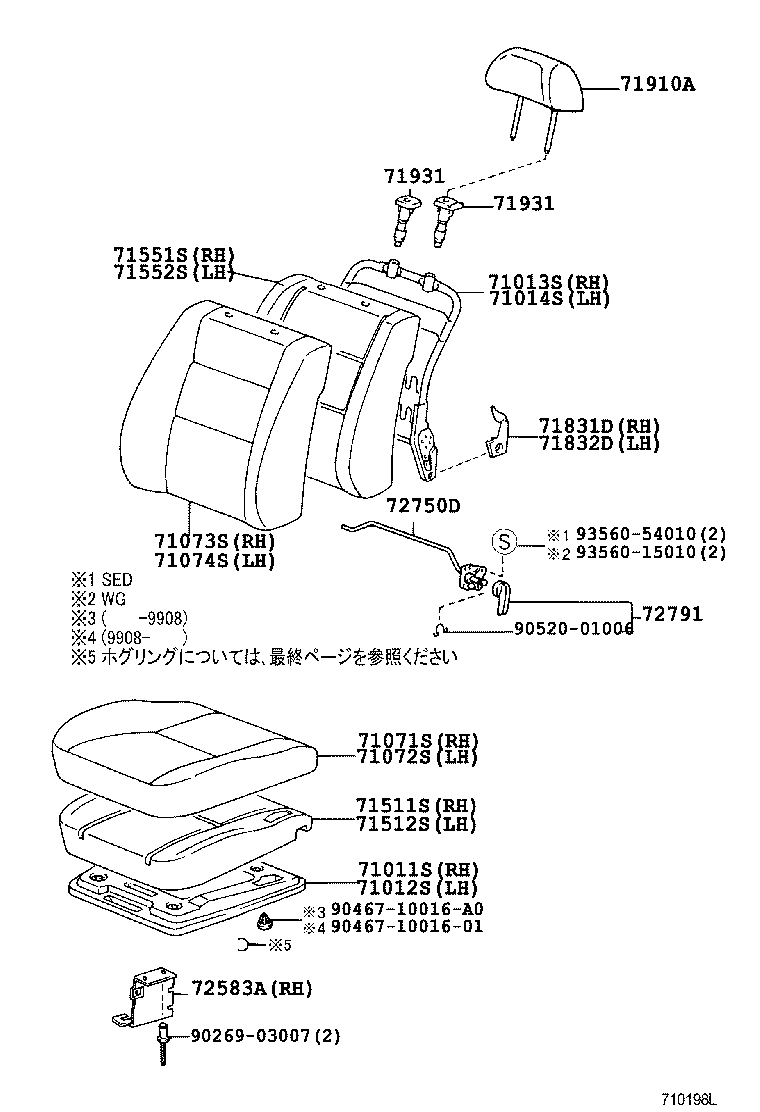 71430-33461-G4 BACK ASSY, FRONT SEAT, LH(FOR SEPARATE TYPE) product image