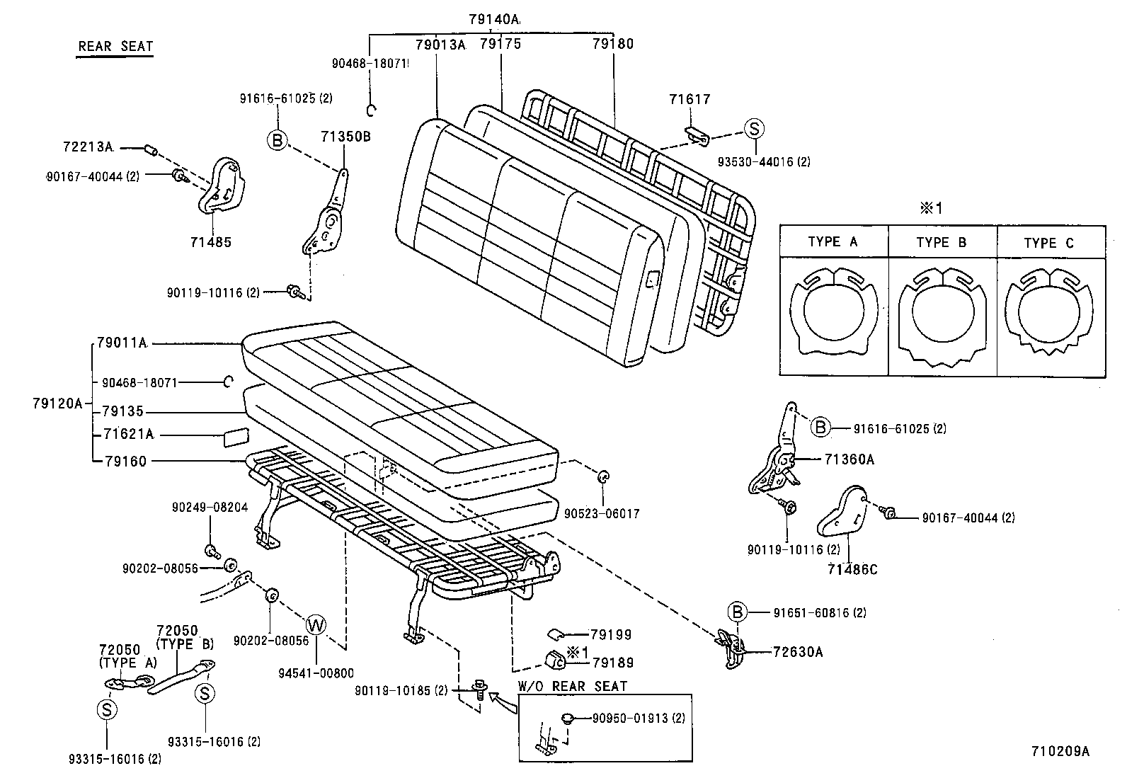 71012-26010 FRAME SUB-ASSY, FRONT SEAT CUSHION, LH product image
