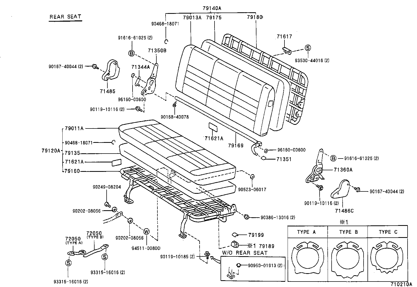 71012-26010 FRAME SUB-ASSY, FRONT SEAT CUSHION, LH product image