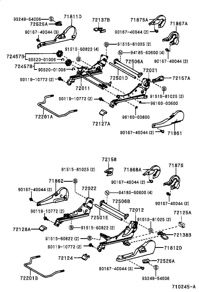 71630-22611 SPRING ASSY, FRONT SEAT BACK, RH(FOR SEPARATE TYPE) product image