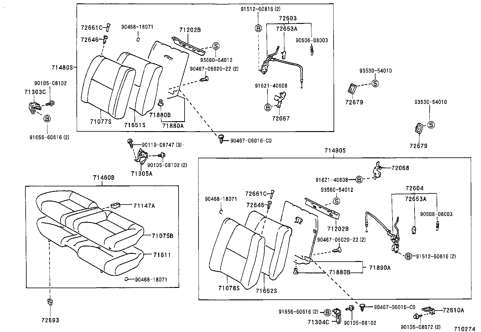 71203-20040 PANEL, REAR SEAT BACK product image
