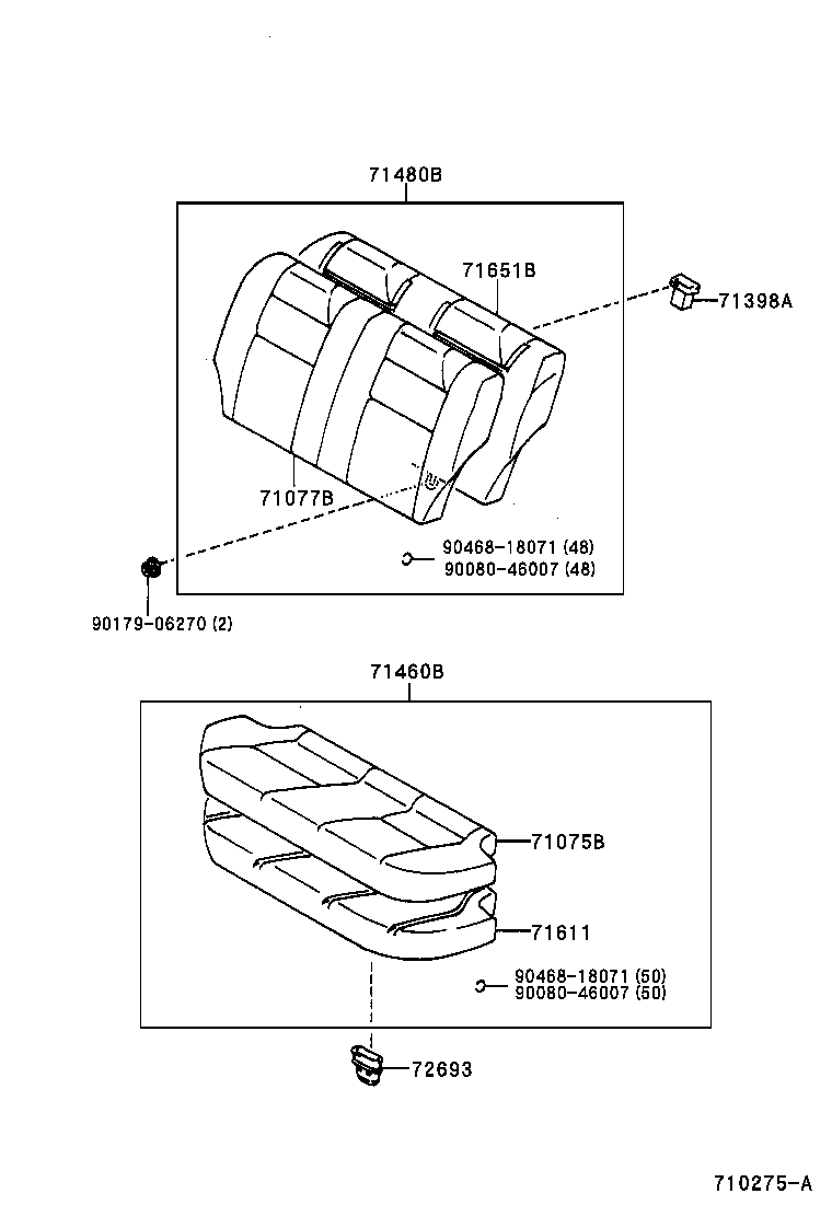 71075-0A130 COVER, REAR SEAT CUSHION (FOR BENCH TYPE) product image