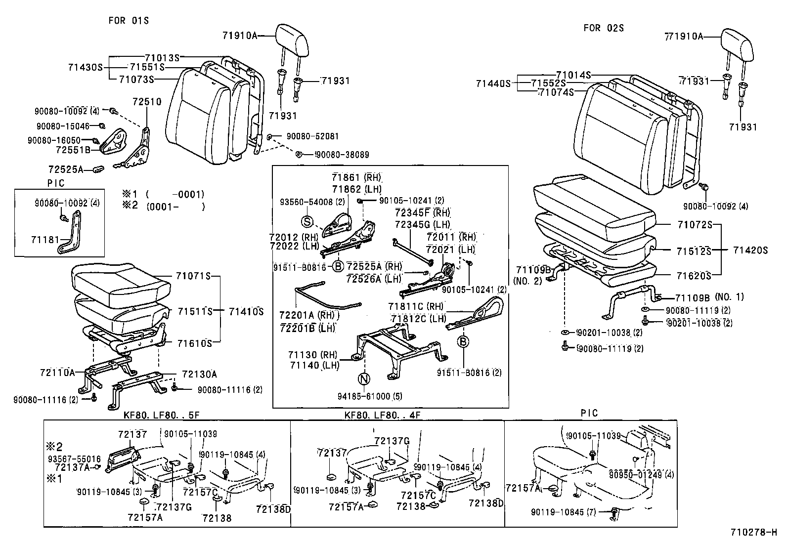 79103-0B080 FRAME SUB-ASSY, NO.1 SEAT BACK, RH product image