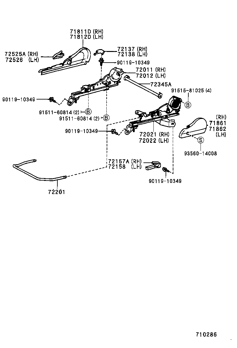 71430-0A130 BACK ASSY, FRONT SEAT, RH(FOR SEPARATE TYPE) product image