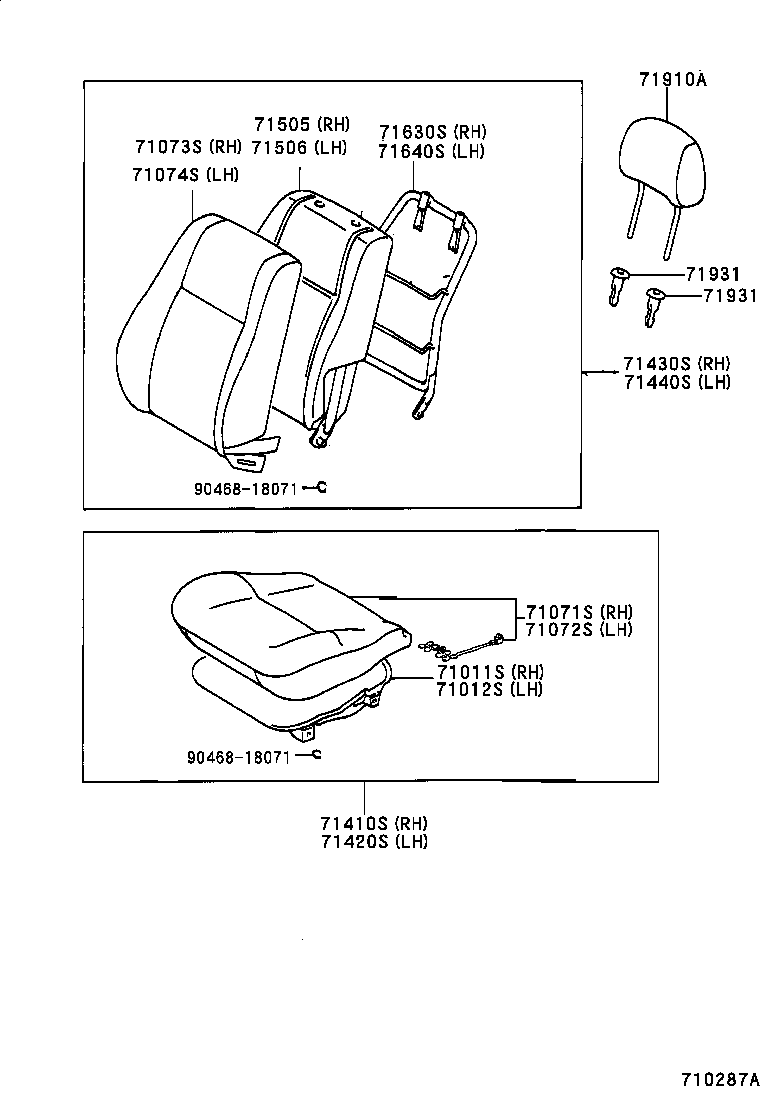 71012-16080 FRAME SUB-ASSY, FRONT SEAT CUSHION, LH product image