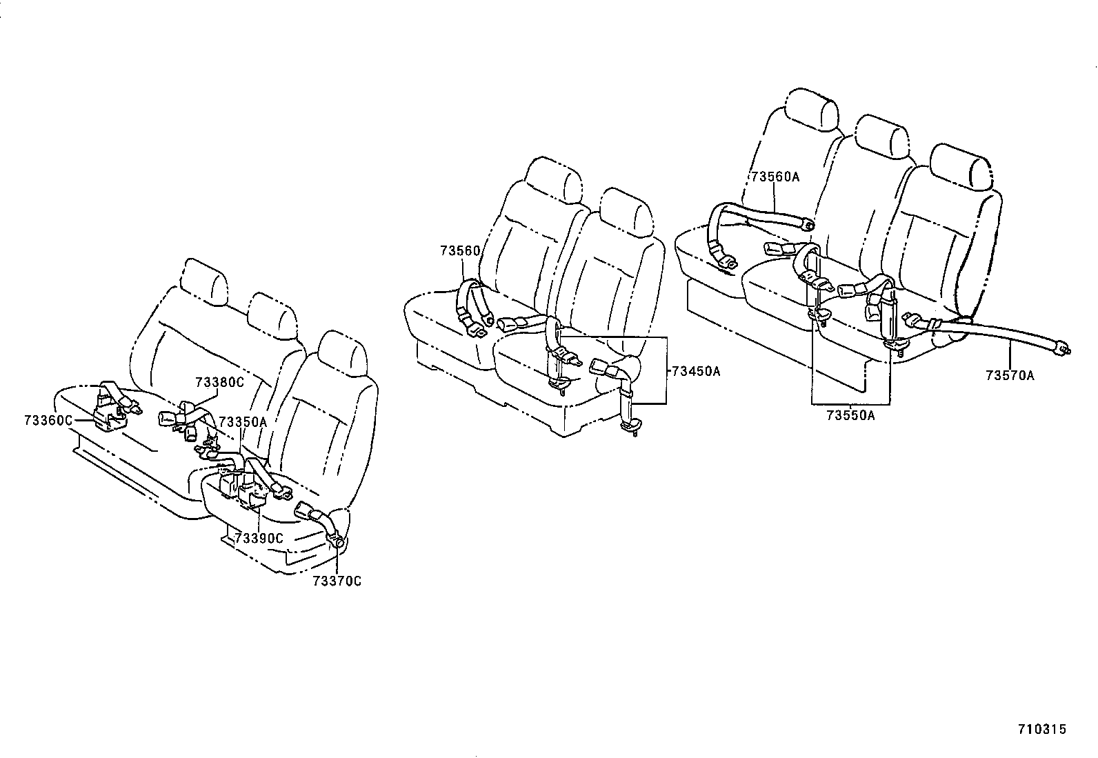 73131-26010 BRACKET, SEAT BELT product image