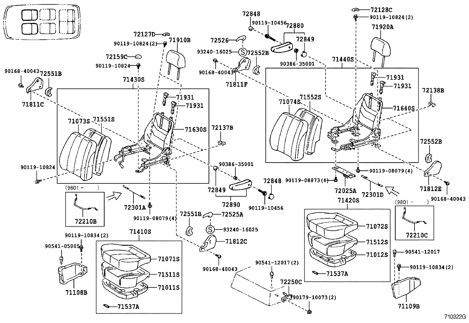 71630-28080 SPRING ASSY, FRONT SEAT BACK, RH(FOR SEPARATE TYPE) product image