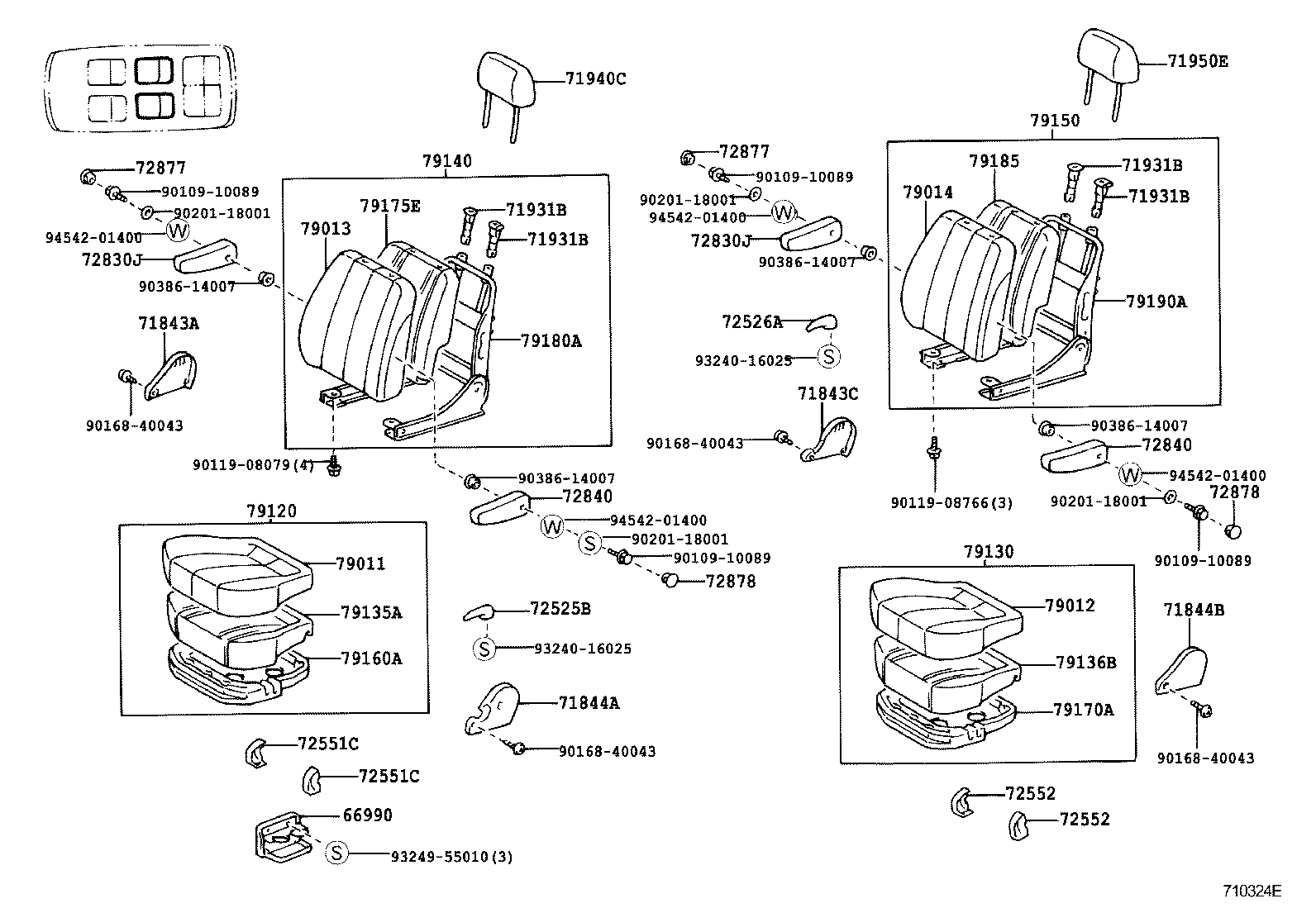 71630-28080 SPRING ASSY, FRONT SEAT BACK, RH(FOR SEPARATE TYPE) product image