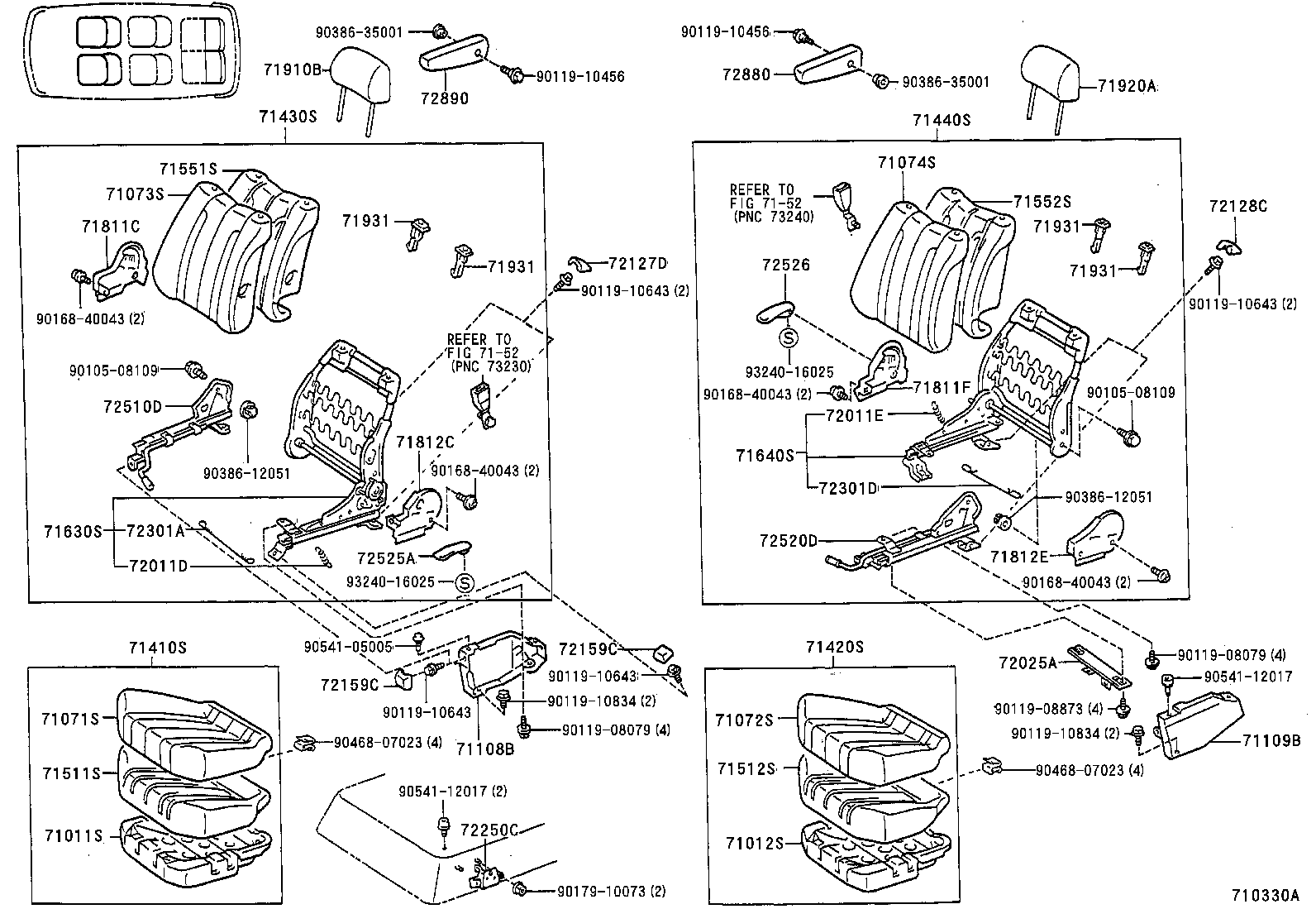 71630-28080 SPRING ASSY, FRONT SEAT BACK, RH(FOR SEPARATE TYPE) product image