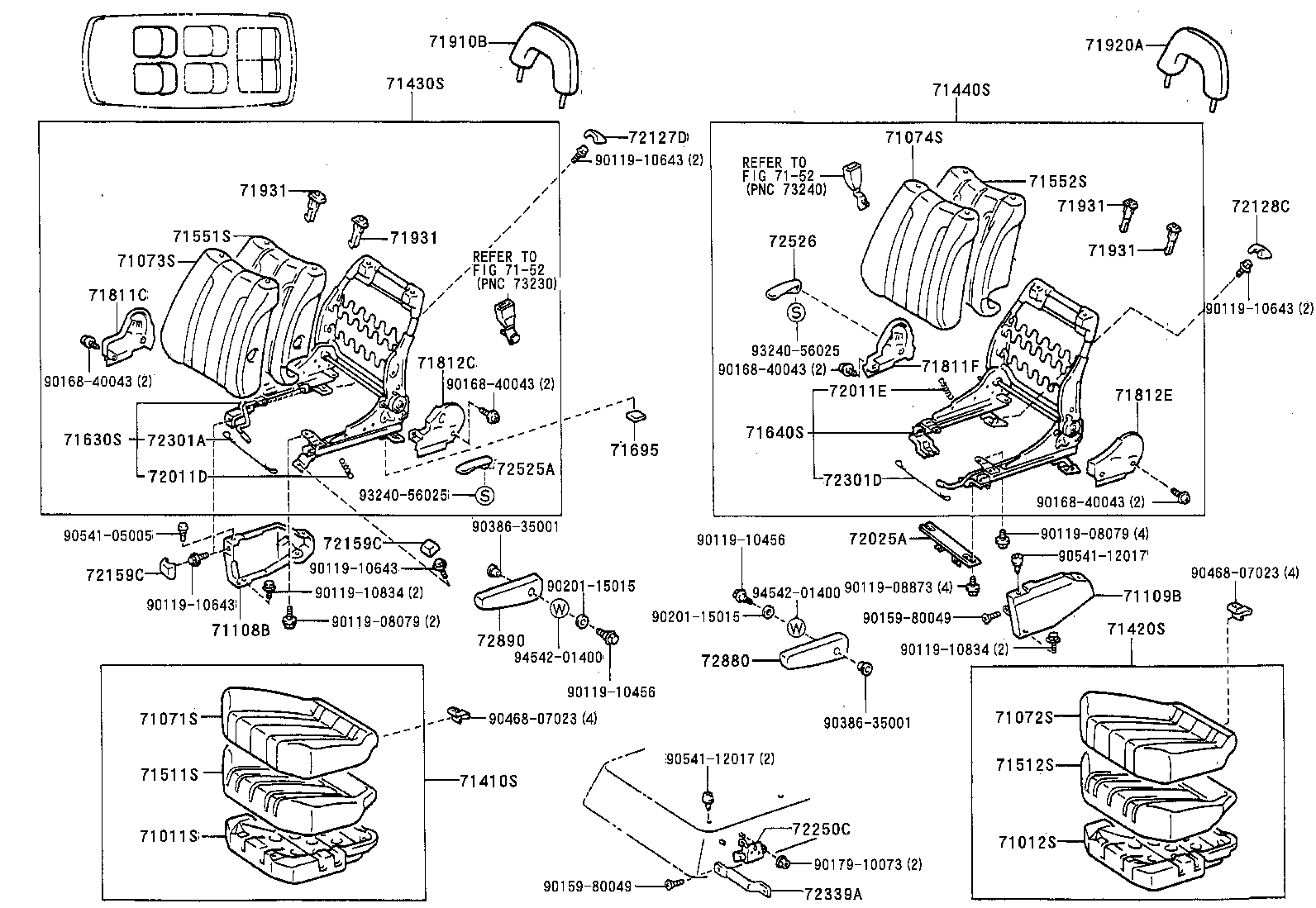 71630-28340 SPRING ASSY, FRONT SEAT BACK, RH(FOR SEPARATE TYPE) product image