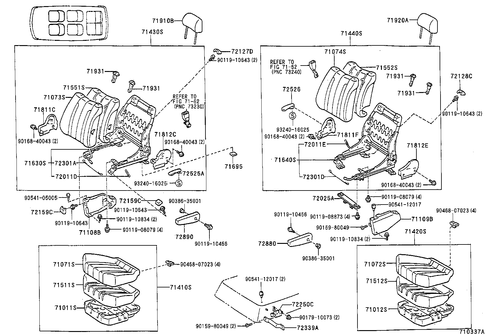 71630-28340 SPRING ASSY, FRONT SEAT BACK, RH(FOR SEPARATE TYPE) product image