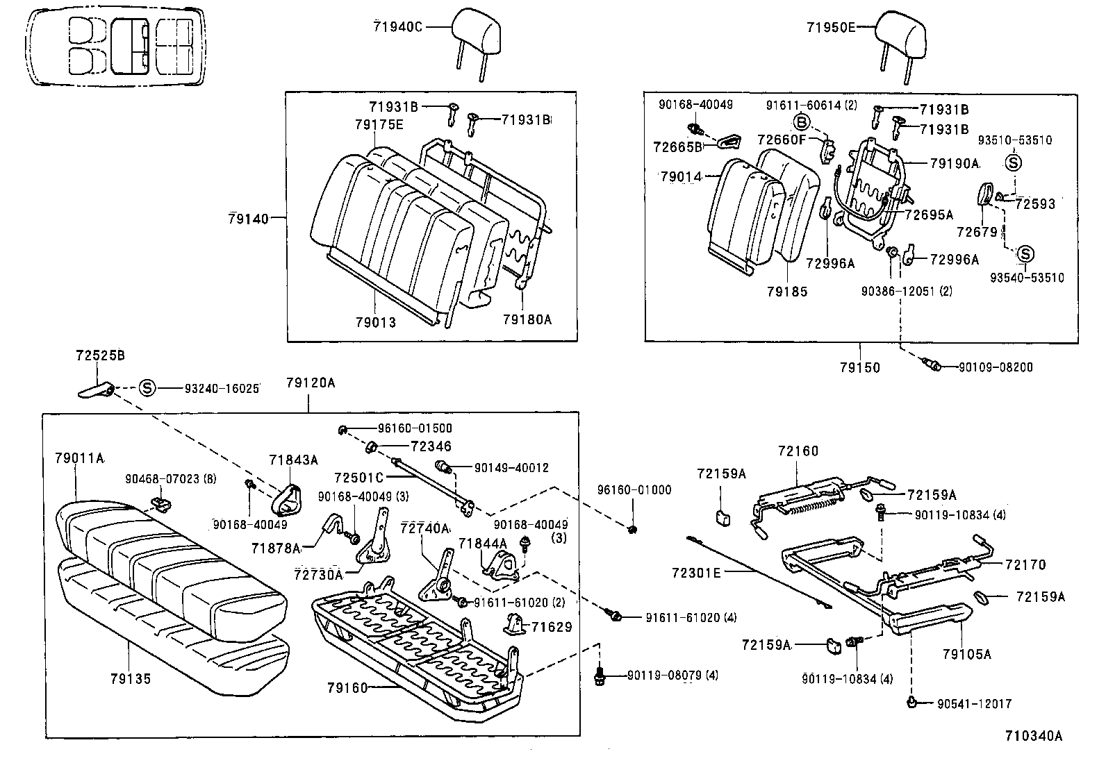 71630-28340 SPRING ASSY, FRONT SEAT BACK, RH(FOR SEPARATE TYPE) product image