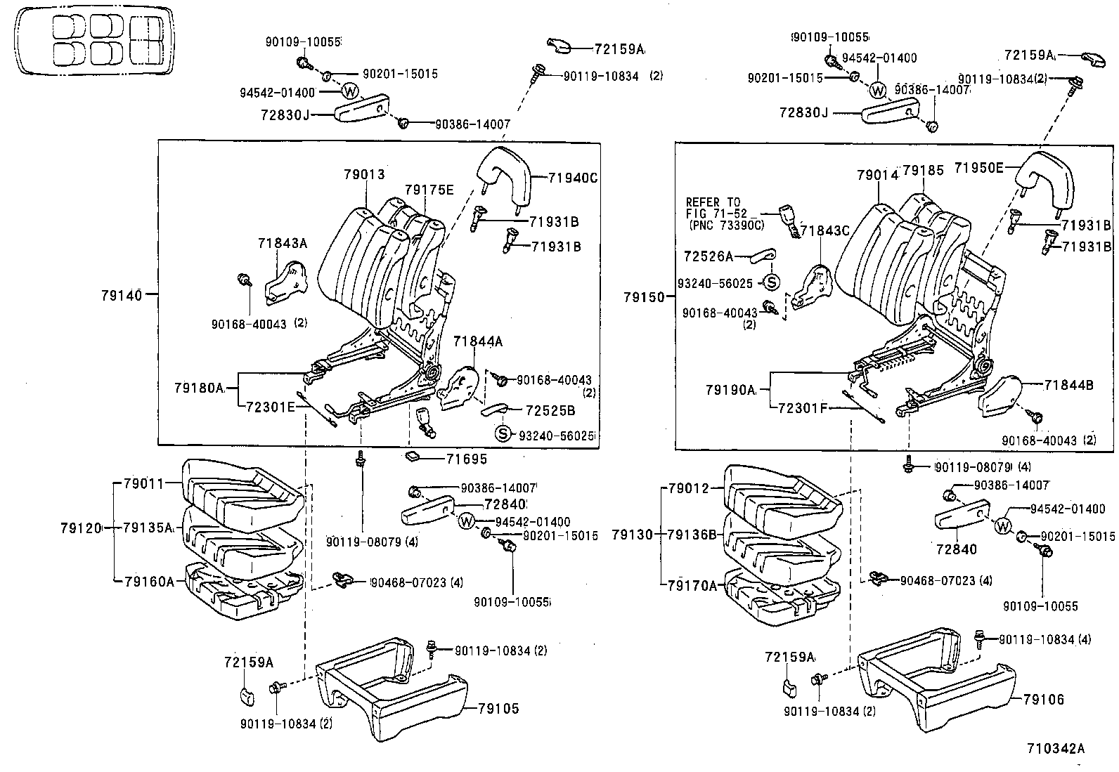 71630-28340 SPRING ASSY, FRONT SEAT BACK, RH(FOR SEPARATE TYPE) product image